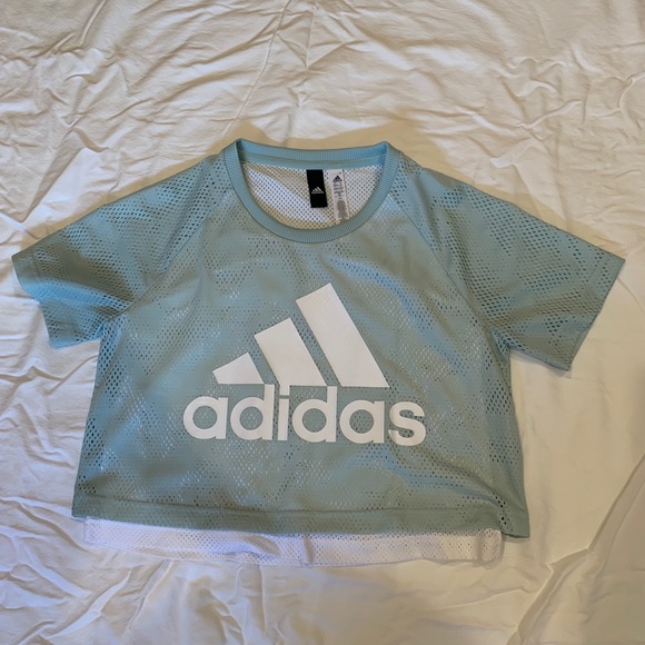 Adidas Jersey Crop Top - Picture 1 of 3